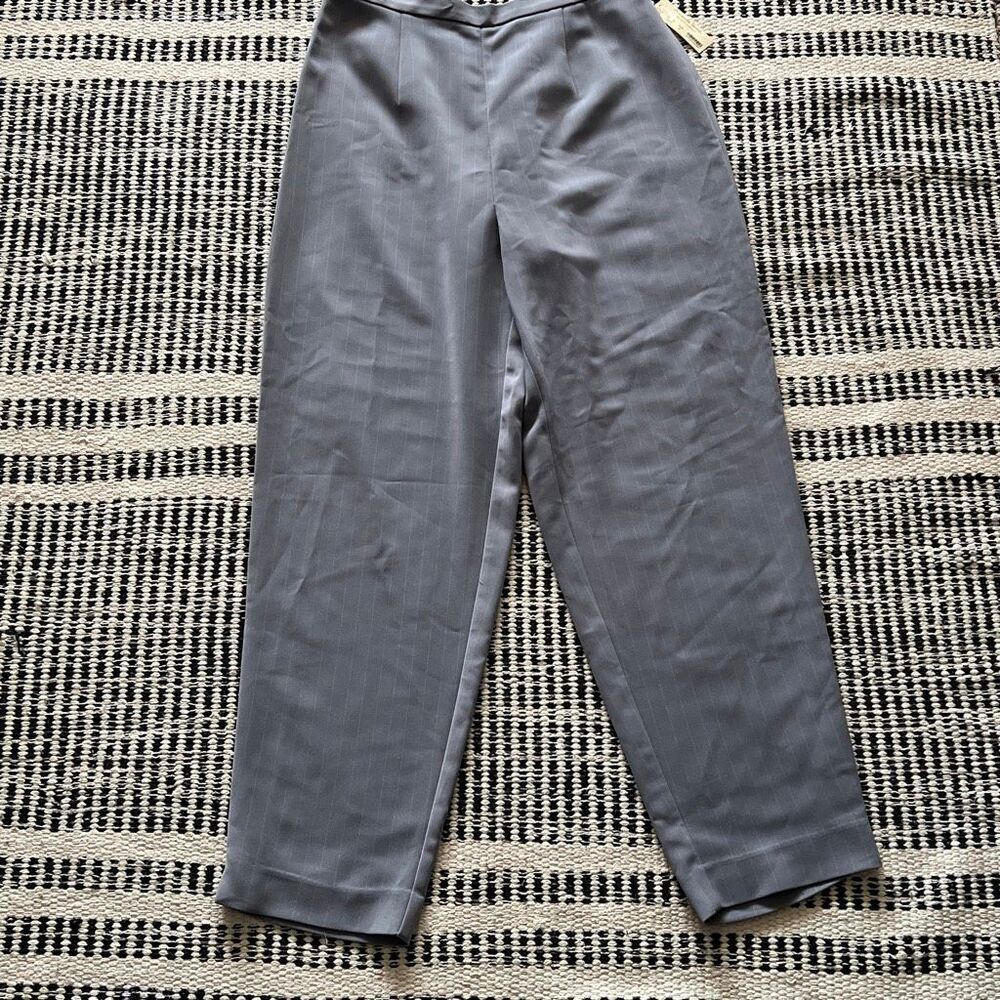Amanda Smith Size 12 Gray Striped pants Casual NWT